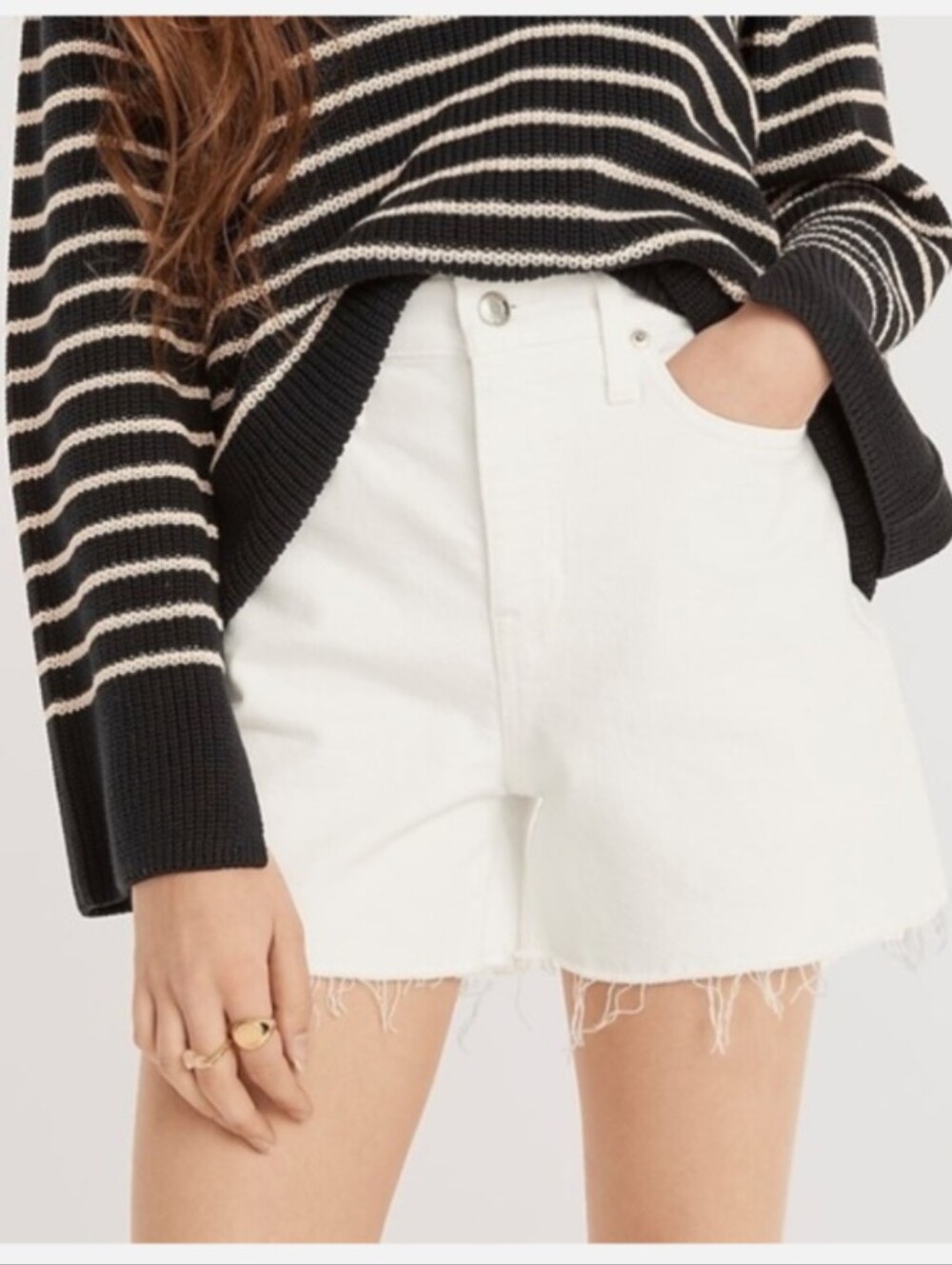 Jcrew White Denim Shorts Size 27